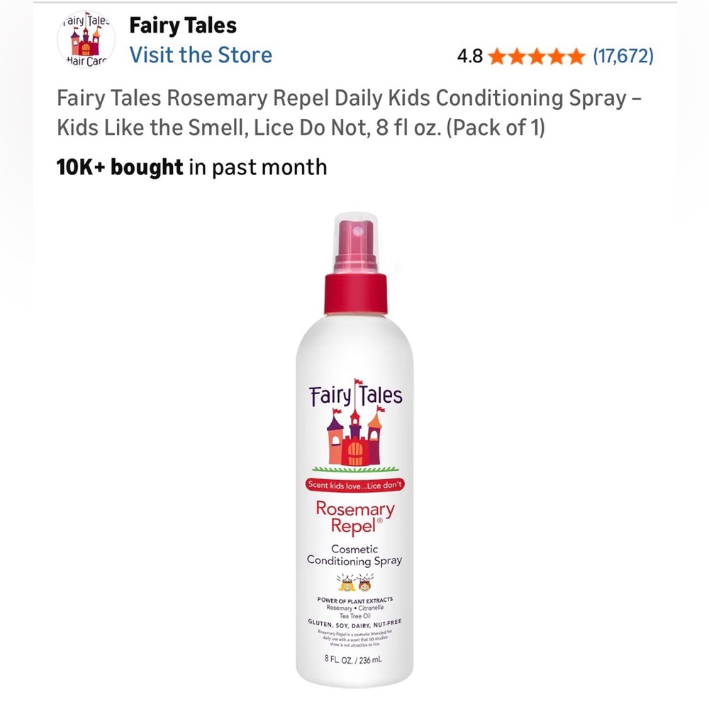 NEW FAIRY TALES ROSEMARY REPEL Spray